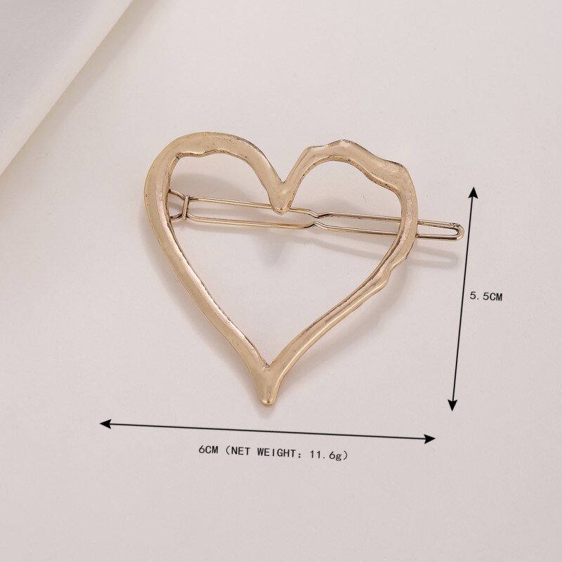 Hair Pins Supplier - Wholesale Minimalist Metal Geometric Alloy Heart Star