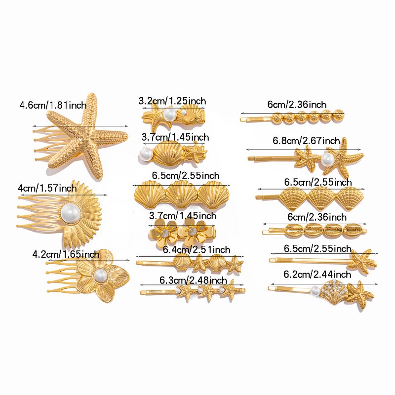 Hair Clips Factory - Eco-Friendly High Quality Multiple Star Flower Alloy