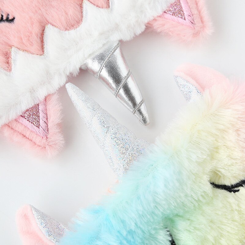 Unicorn Sleep Eye Mask Factory - 4 Colors Soft Plush Furry Kids Cute