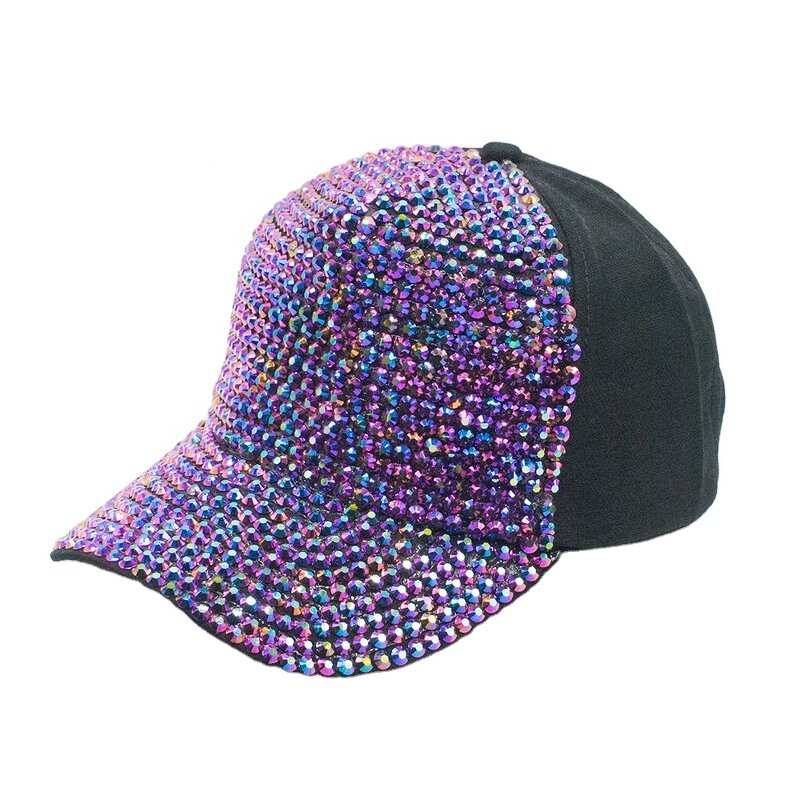 Beads Baseball Caps Supplier - Factory Wholesale Multicolor Ladies Rhinestone Trucker