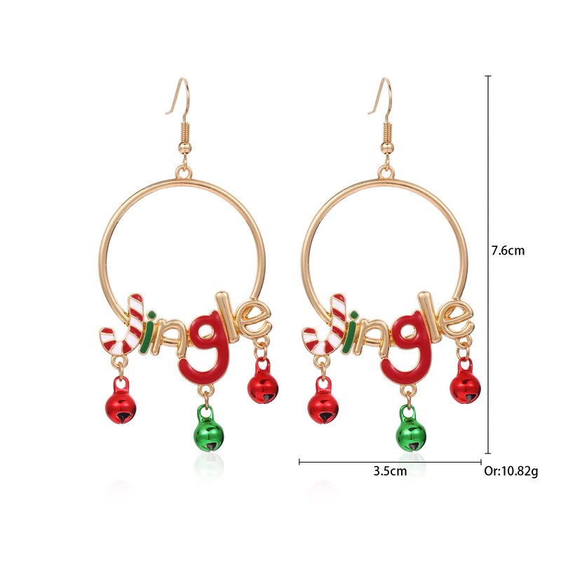 Christmas Earrings Factory - Tree Cup Ring Bell Gingerbread Enamel Charm Pendant