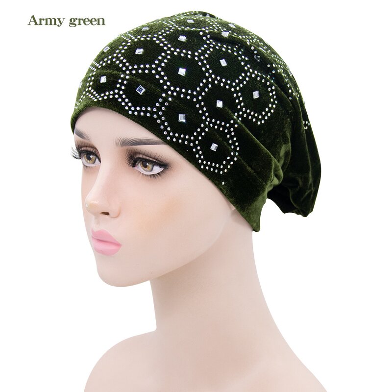 Diamond Muslim Cap Supplier - Wholesale Ready to Ship Beauty Hair Turban Women