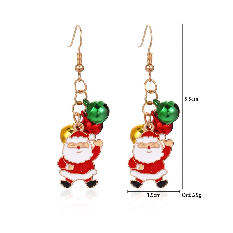 Christmas Earrings Factory - Tree Cup Ring Bell Gingerbread Enamel Charm Pendant