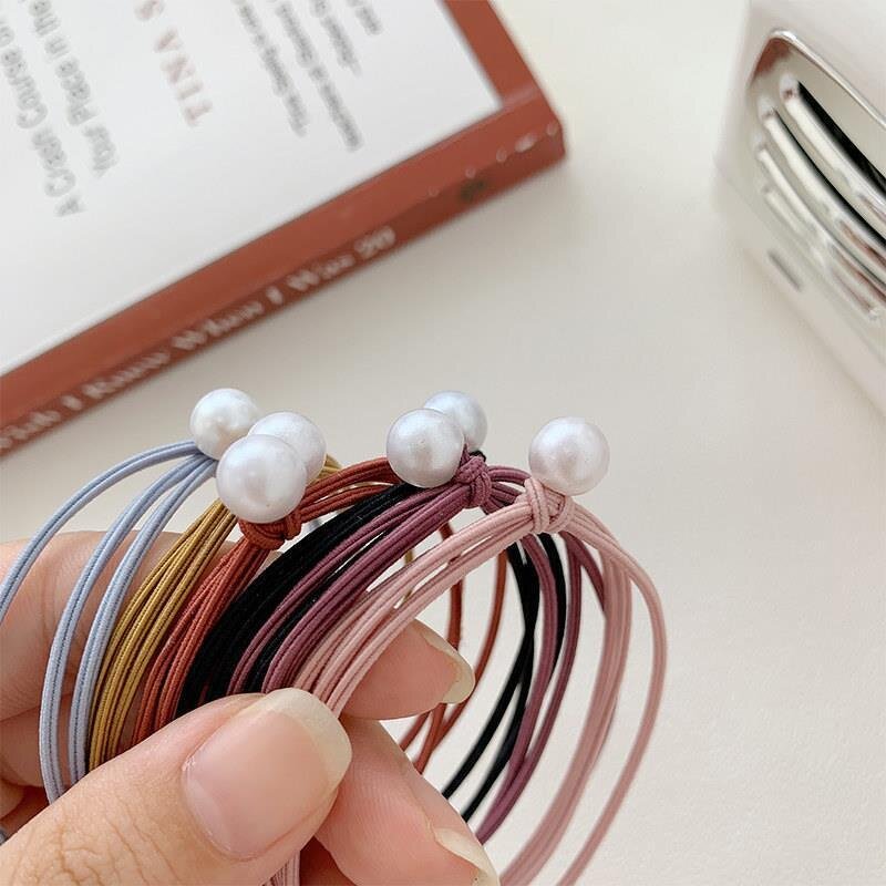 Hair Ties Factory - Wholesale Elegant Pearl Nylon Elastic Lightweight Accessories