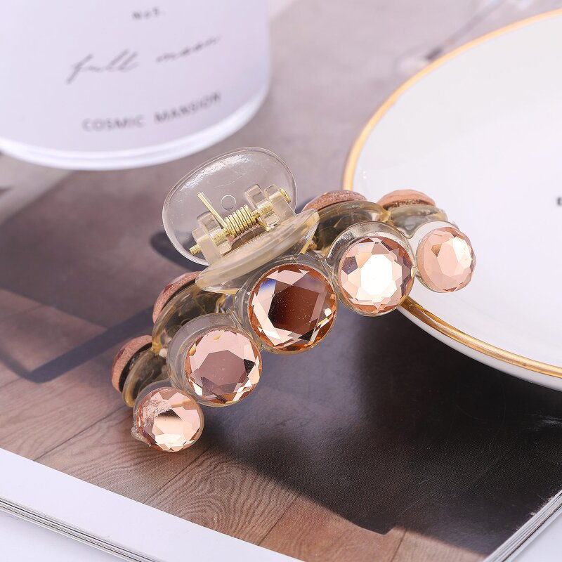 Hair Claw Clip Supplier - Medium Size Crystal Non-slip for Women Shower