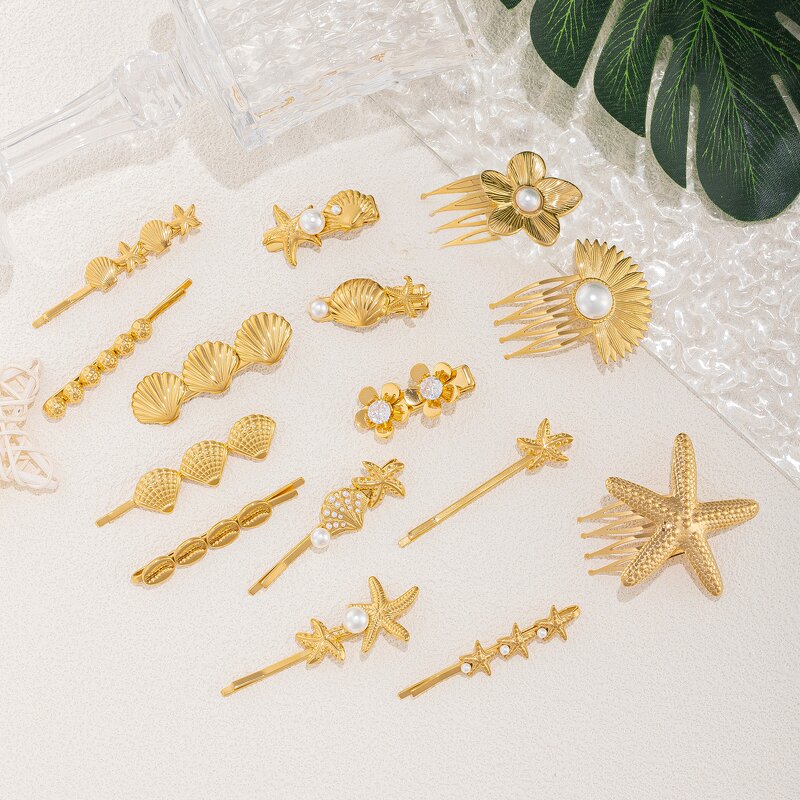 Hair Clips Factory - Eco-Friendly High Quality Multiple Star Flower Alloy