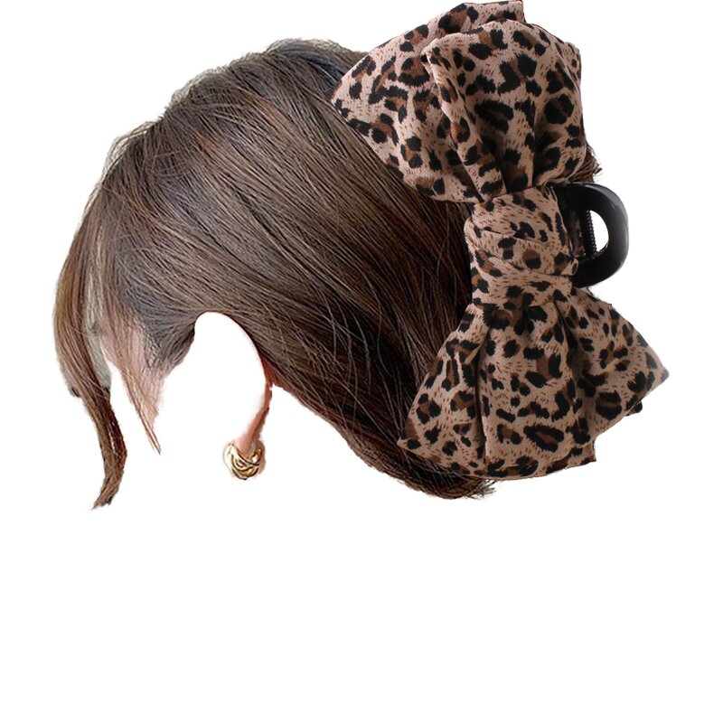Fabric Hair Clip Supplier - 13cm Leopard Print Large Wild Headdress Cool