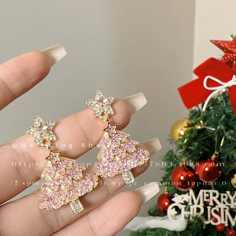 Christmas Earrings Factory - Wholesale Fashion Tree Cute New Year Earrings