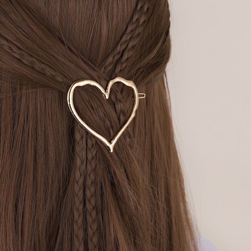 Hair Pins Supplier - Wholesale Minimalist Metal Geometric Alloy Heart Star