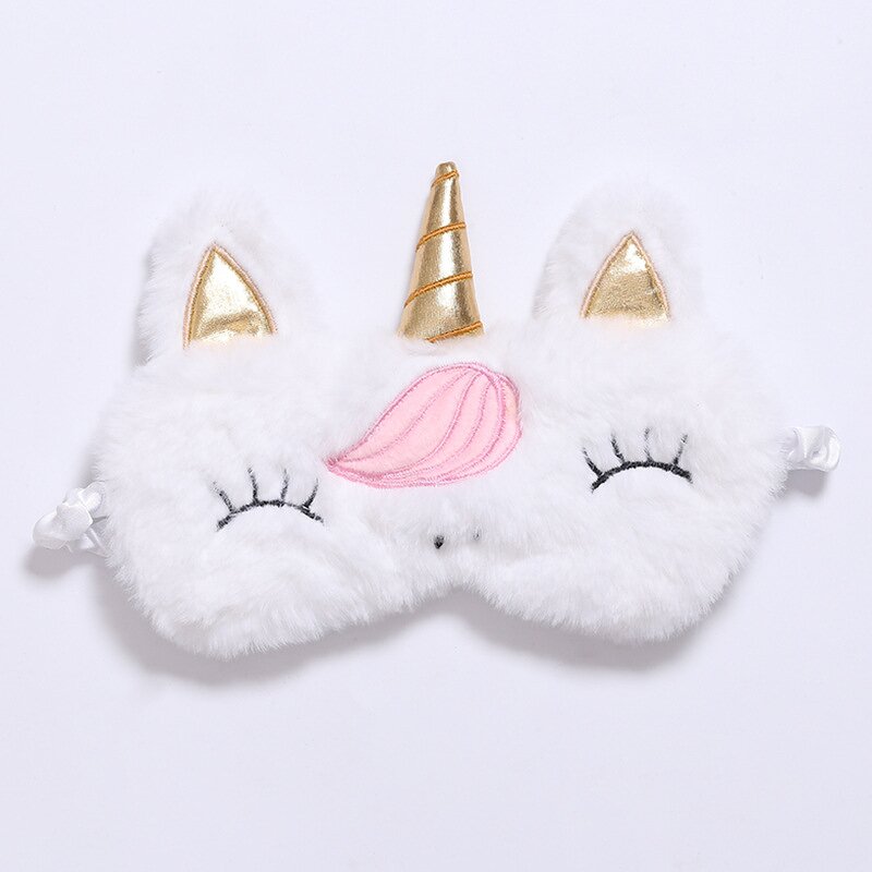 Unicorn Sleep Eye Mask Factory - 4 Colors Soft Plush Furry Kids Cute