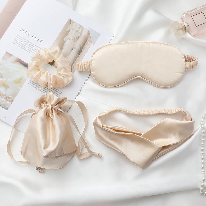 Hair Accessories Set Factory - Wholesale Silk Pillowcase Eye Mask Satin Headbands