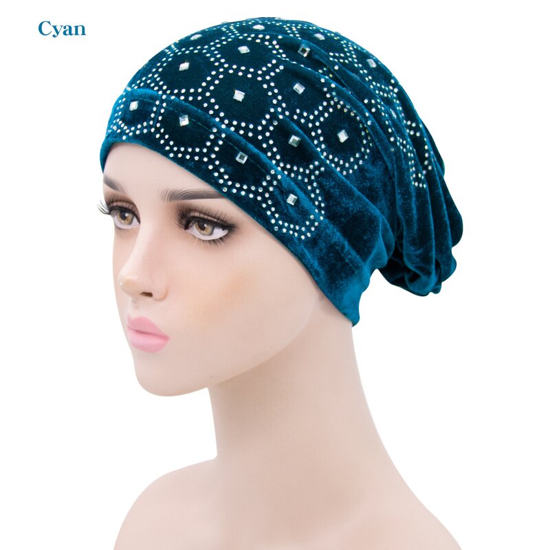 Diamond Muslim Cap Supplier - Wholesale Ready to Ship Beauty Hair Turban Women