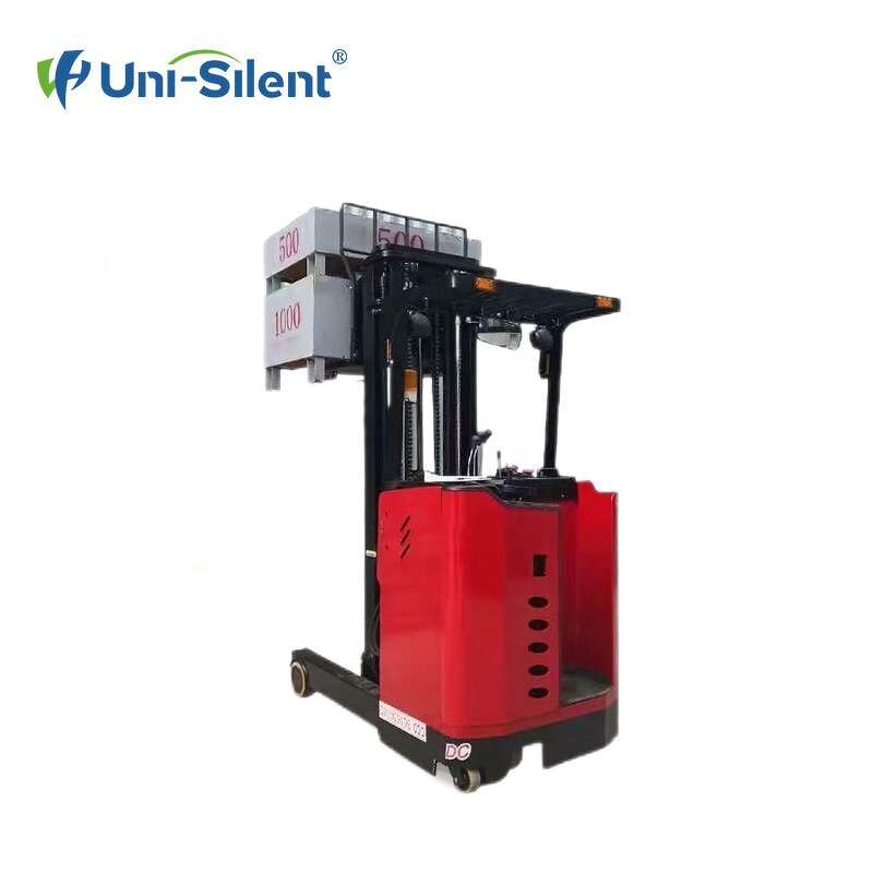 Electric Pallet Stacker Manufacturer - Uni-Silent 1.5T Self Loading Lead-acid 3M Height Forklift