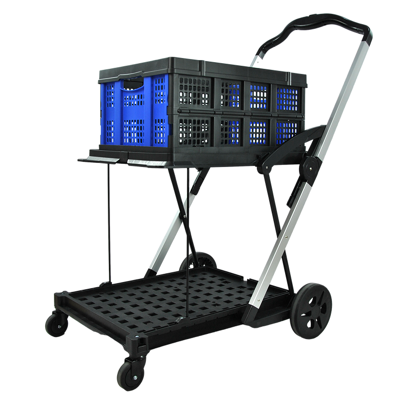 Foldable Grocery Cart Manufacturer - Uni-Silent Four-Wheel Mobile OEM Customizable Shopping Trolley