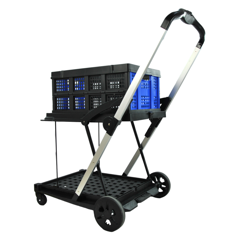 Portable Folding Trolley Manufacturer - Uni-Silent Market Collapsible Plastic Crate OEM Shopping