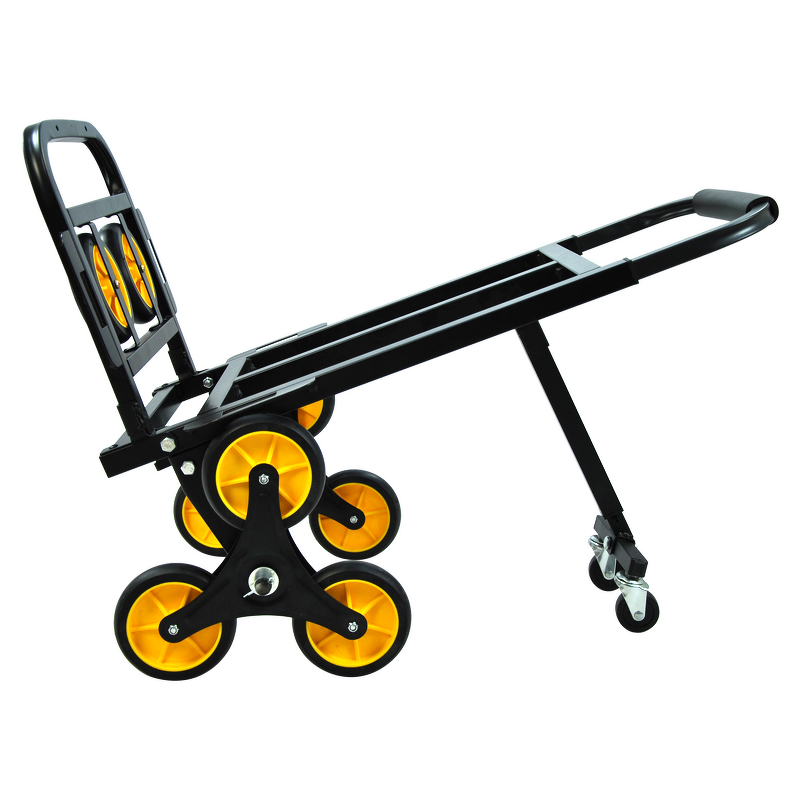 Foldable Stair Climbing Cart Supplier - Uni-Silent 150kgs 10 Wheels Adjustable Handle Climber