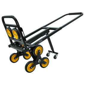 Foldable Stair Climbing Cart Supplier - Uni-Silent 150kgs 10 Wheels Adjustable Handle Climber