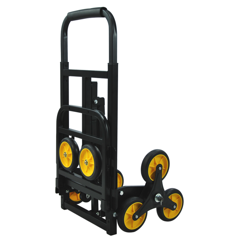 Foldable Stair Climbing Cart Supplier - Uni-Silent 150kgs 10 Wheels Adjustable Handle Climber