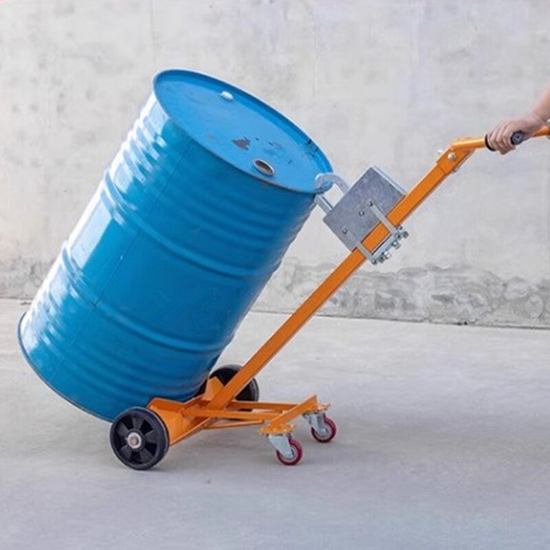 Manual Truck Mover Manufacturer - Uni-Silent 450kg Hand Lifting Machine Oil Drum Carrier Stacker