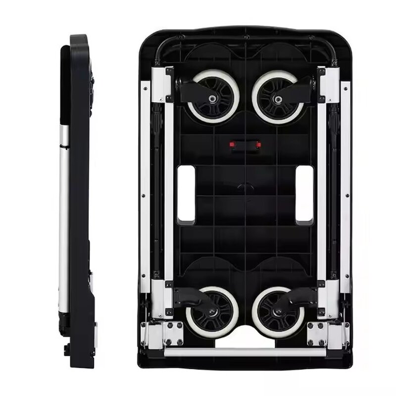 Heavy Duty Aluminium Hand Trolley Supplier - Uni-Silent 150kgs 4 Wheels Foldable Portable