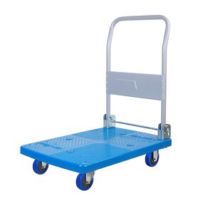 Foldable Platform Truck Factory - Uni-Silent Four Wheels Flatbed Folding Hand Trolley