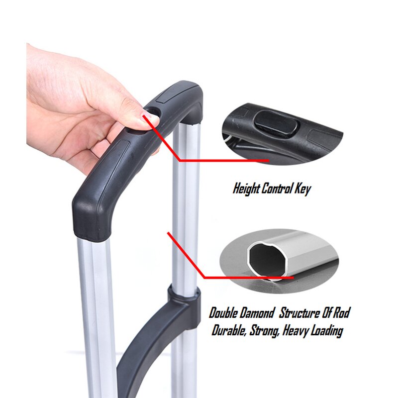 Portable Foldable Aluminum Shopping Cart Supplier - Alloy Stairs Climbing Easy Carry Folding