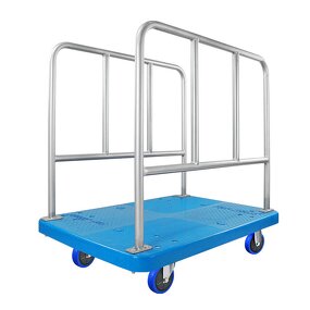 Platform Trolley Manufacturer - Uni-Silent 300kg Double Handle Moving Hand Cart