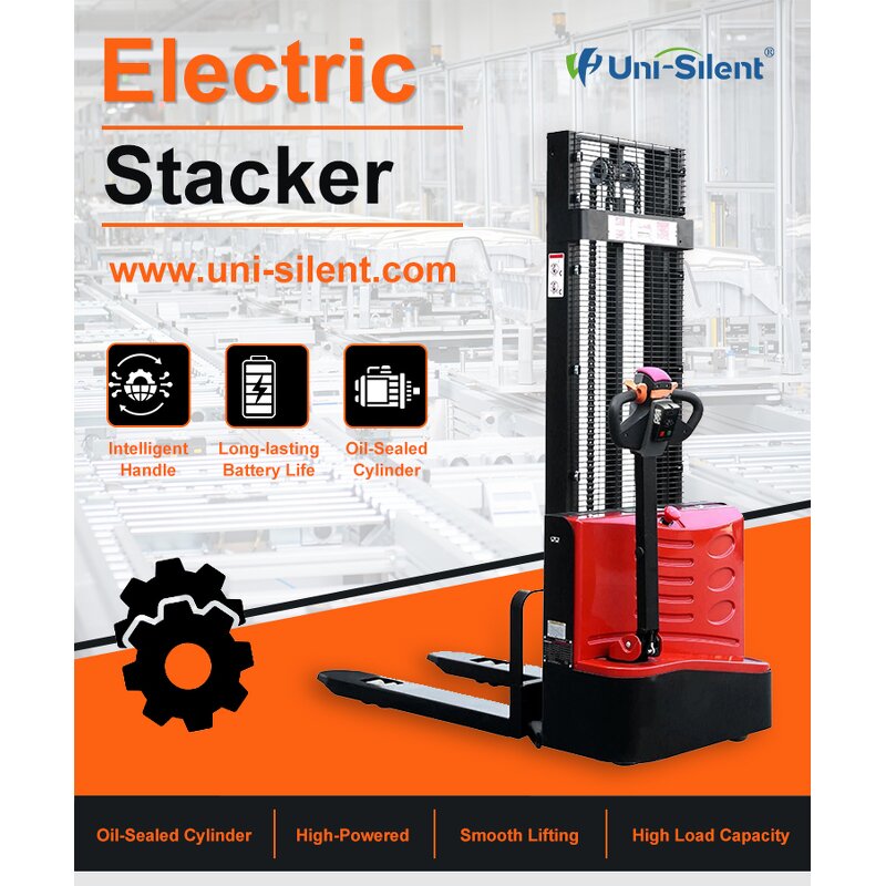 Industrial Forklift Stacker Manufacturer - Uni-Silent 1.5 Ton Automatic Pallet Truck 3M Lifting