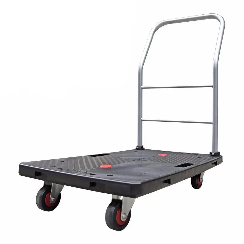 Plastic Portable Platform Trolley Manufacturer - Uni-Silent 100kgs Capacity Hand Truck Hand Cart