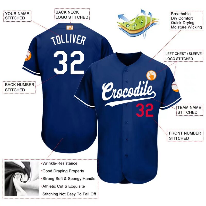 Baseball Jerseys Manufacturer - Wholesale Custom High Quality 32 Teams Embroidery Stitched