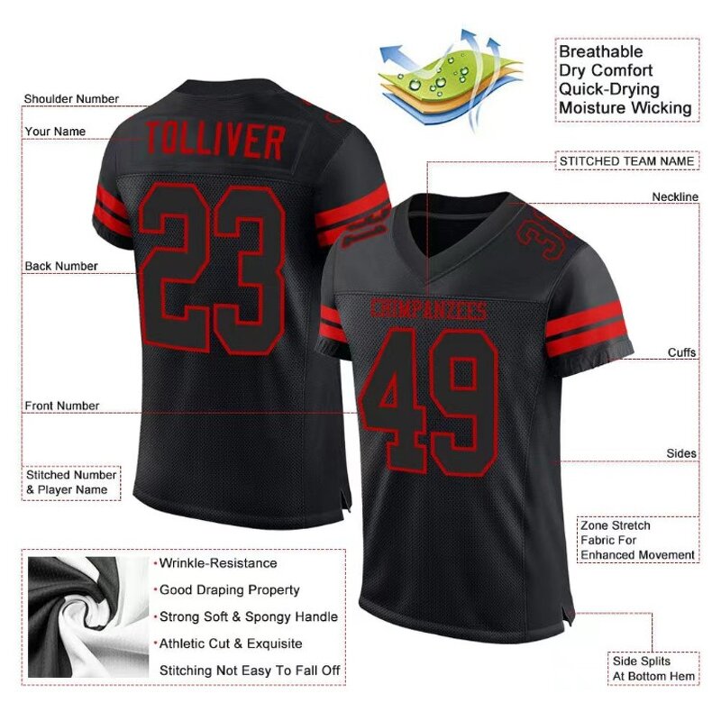 American Football Jersey Supplier - Wholesale Talooor Best Quality Blue #56 #26 Plus