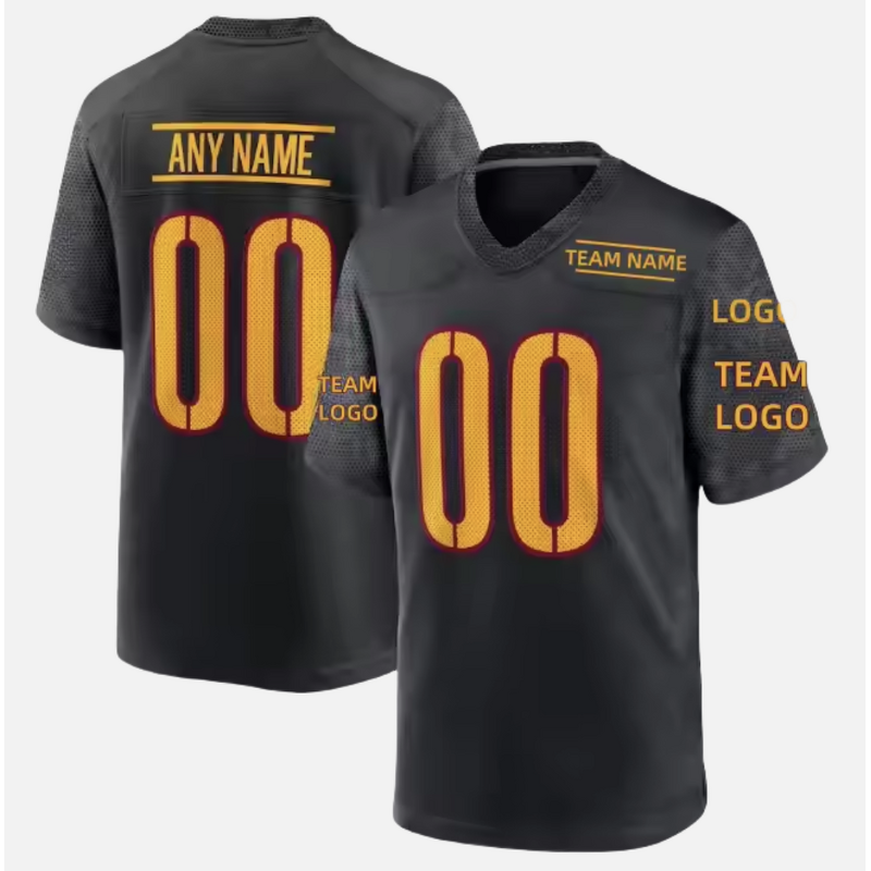 Custom American Football Jersey Manufacturer - 2024-25 New Black High Quality Sublimated