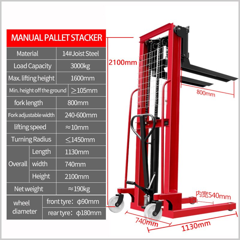 Hydraulic Hand Stacker Truck Factory - JICHUAN 1 TON 2 TON New 1 Year Warranty Jiangsu