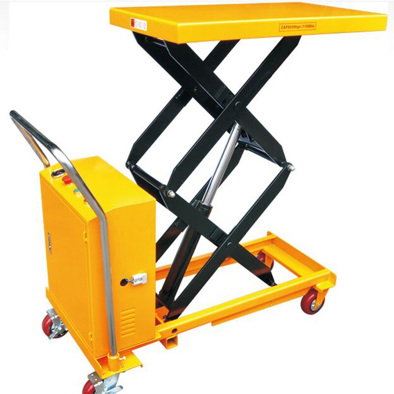 Semi-electric Lifting Table Factory - JICHUAN Brand 300kg 500kg Battery Lifting Table