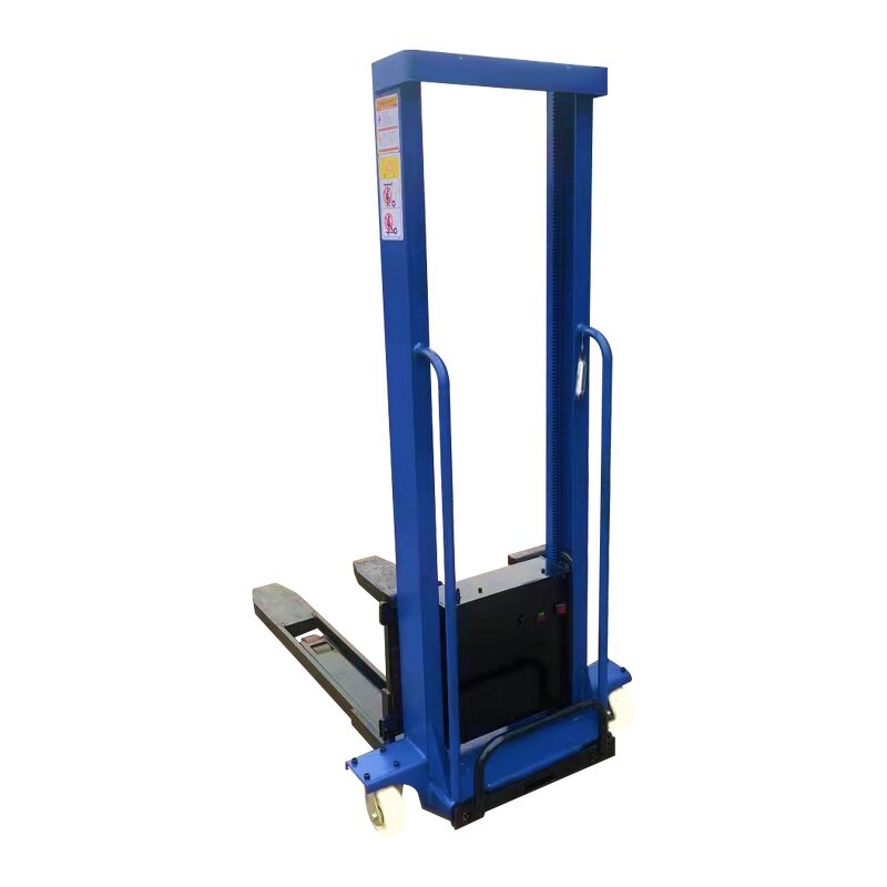 Self-loading Portable Semi Electric Stacker Factory - 500kg 700kg 1000kg 1.3m Battery Self Loading