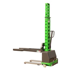Self-lifter Semi-electric Pallet Stacker Factory - New Design Cheap with AWD Solid Tires Electric Side