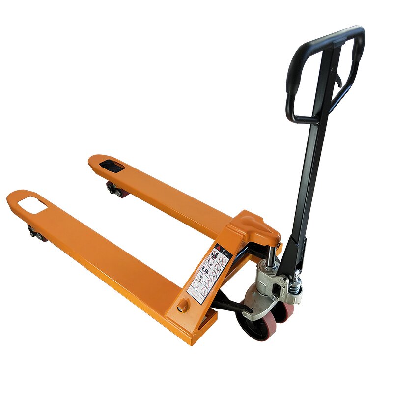 High Lift Hand Pallet Truck Factory - Jichuan with 80mm Fork Height Nylon/PU Wheels