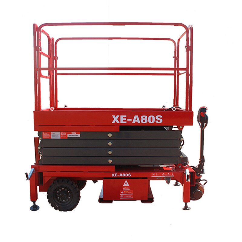 Scissor Lift Small Elevator Supplier - High Altitude Smooth Lifting Four Supporting Legs Traction Mobile
