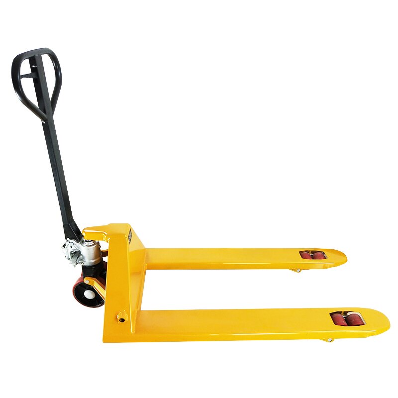 High Lift Hand Pallet Truck Factory - Jichuan with 80mm Fork Height Nylon/PU Wheels