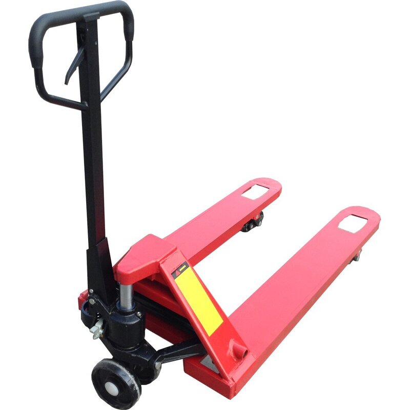 High Lift Hand Pallet Truck Factory - Jichuan with 80mm Fork Height Nylon/PU Wheels
