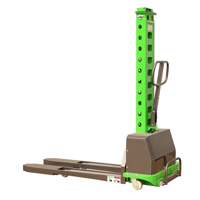 Electric Car Lifter Supplier - Mini Hand Stacker Semi Electric Self-lifting 850/1150mm Fork