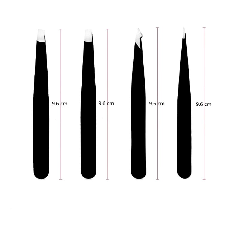 Eyebrow Tweezers Manufacturer - Wholesale Stainless Steel Flat Tip Black