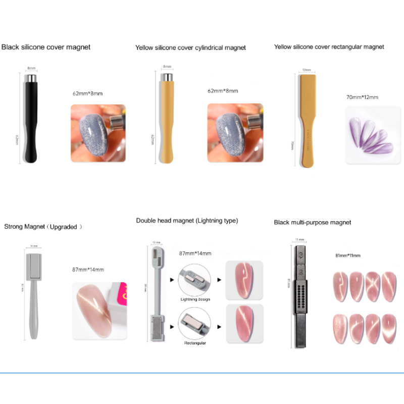 Nail Magnet Factory - Private Label Cat Eye Round Rectangular Double Head
