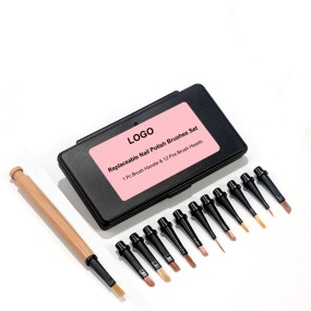 Nail Brush Factory - OEM 12 Pcs Round Replaceable Applicator Brush