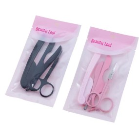 Eyebrow Tool Set Factory - 4pcs Professional Trimming Scissor Razor Kit