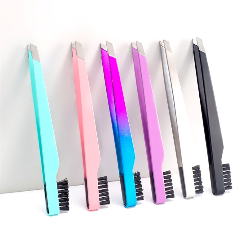 Eyebrow Tweezers Manufacturer - Wholesale Double Sided Angled Brow Brush