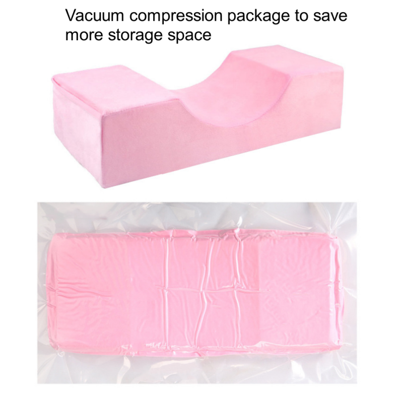 Lash Pillow Manufacturer - Pink Black Memory Foam Vacuum Compression