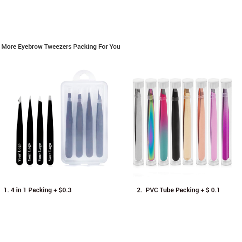 Eyebrow Tweezers Manufacturer - Wholesale Stainless Steel Flat Tip Black