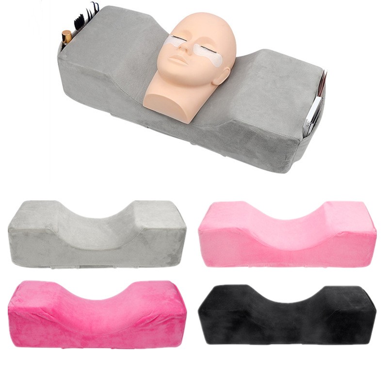 Lash Pillow Manufacturer - Pink Black Memory Foam Vacuum Compression