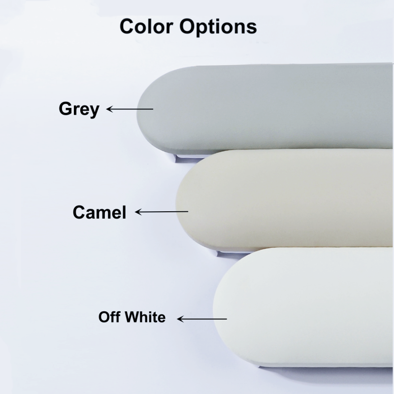 Nail Arm Rest Manufacturer - Japanese Foldable Leather Hand Pillow Grey